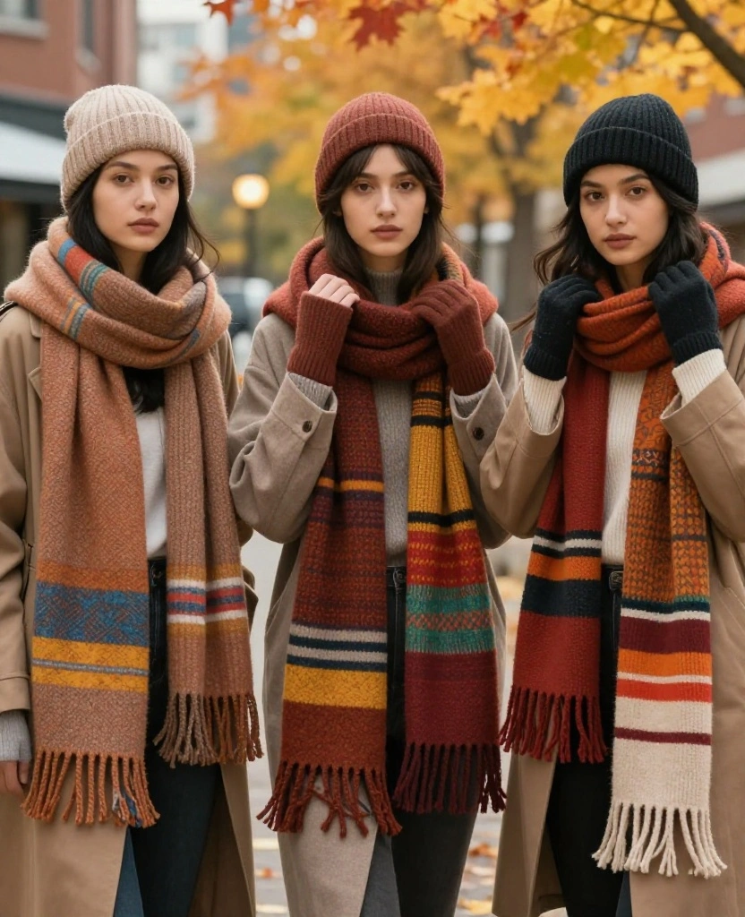 12 October Style Ideas for Calgary That’ll Make You the Envy of Your Friends! 15 what to wear in Calgary in October 12 October Style Ideas for Calgary That’ll Make You the Envy of Your Friends! - 3. Stylish Scarves 1