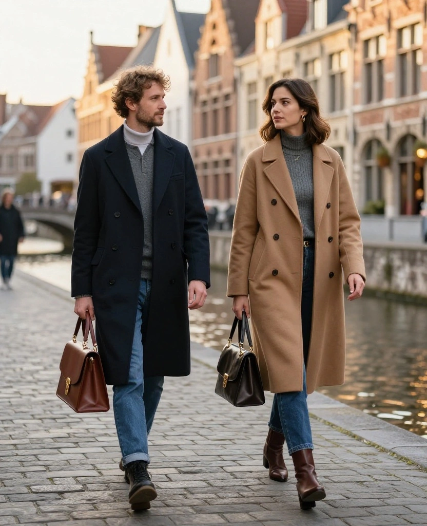 12 Trendy Fall Looks for Your Ghent Adventure This October! 22 what to wear in Ghent in October 12 Trendy Fall Looks for Your Ghent Adventure This October! - 4. Tailored Coats with Casual Chic 1
