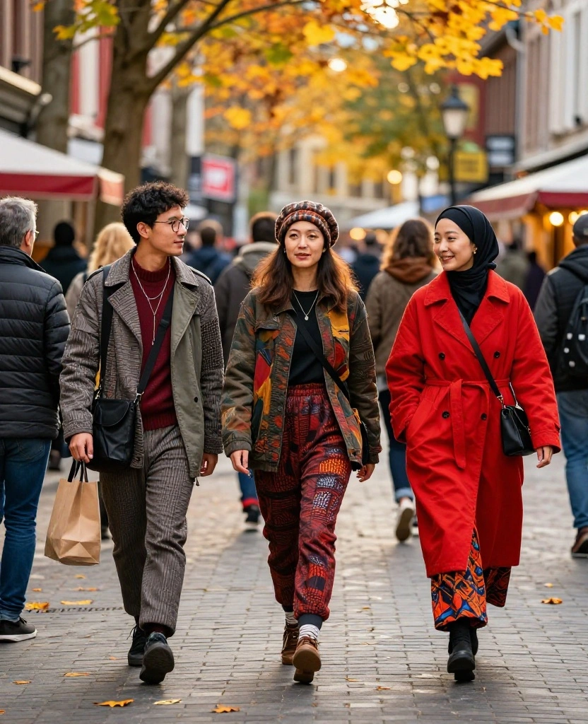 12 Trendy Fall Looks for Your Ghent Adventure This October! 59 what to wear in Ghent in October 12 Trendy Fall Looks for Your Ghent Adventure This October! - 9. Bold Patterns and Textures 1