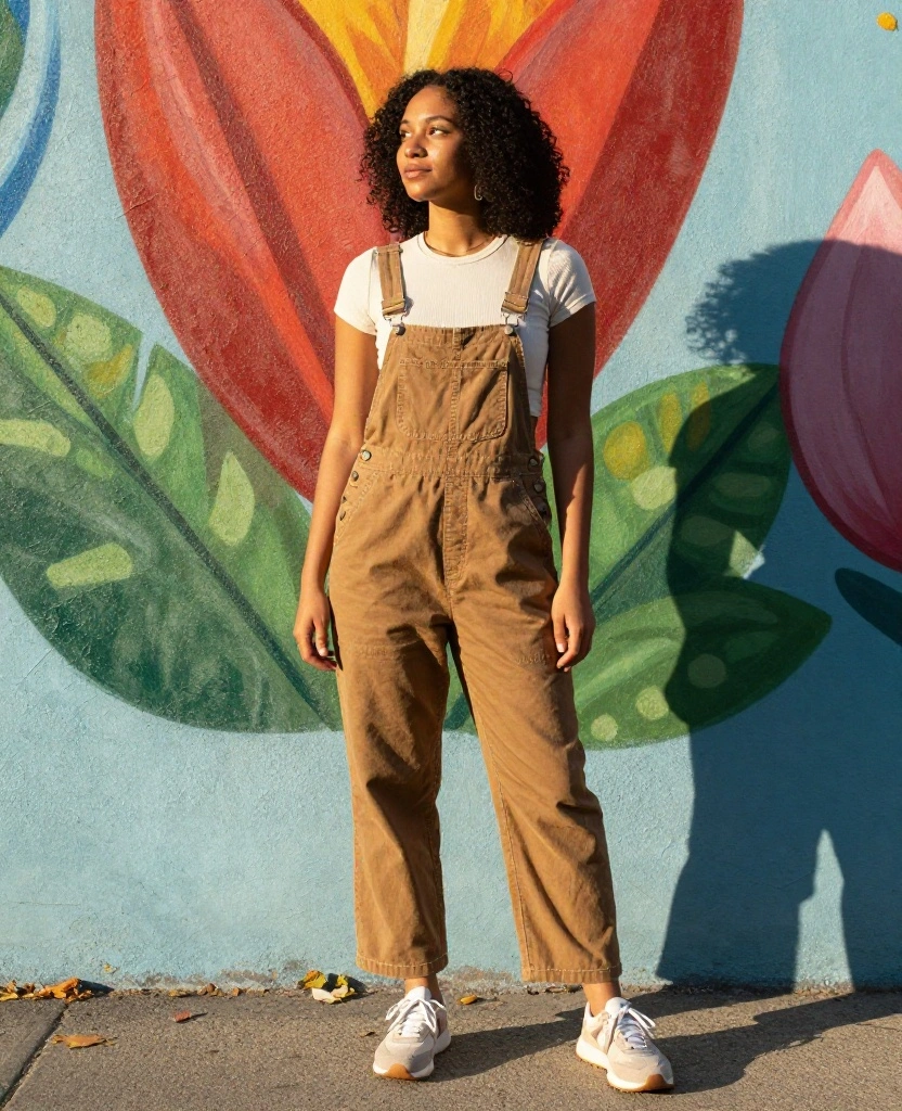 13 Eco-Friendly Outfit Ideas for a Green October in Halifax 75 what to wear in Halifax in October 13 Eco-Friendly Outfit Ideas for a Green October in Halifax - 11. Trendy Overalls with a Sustainable Crop Top 1