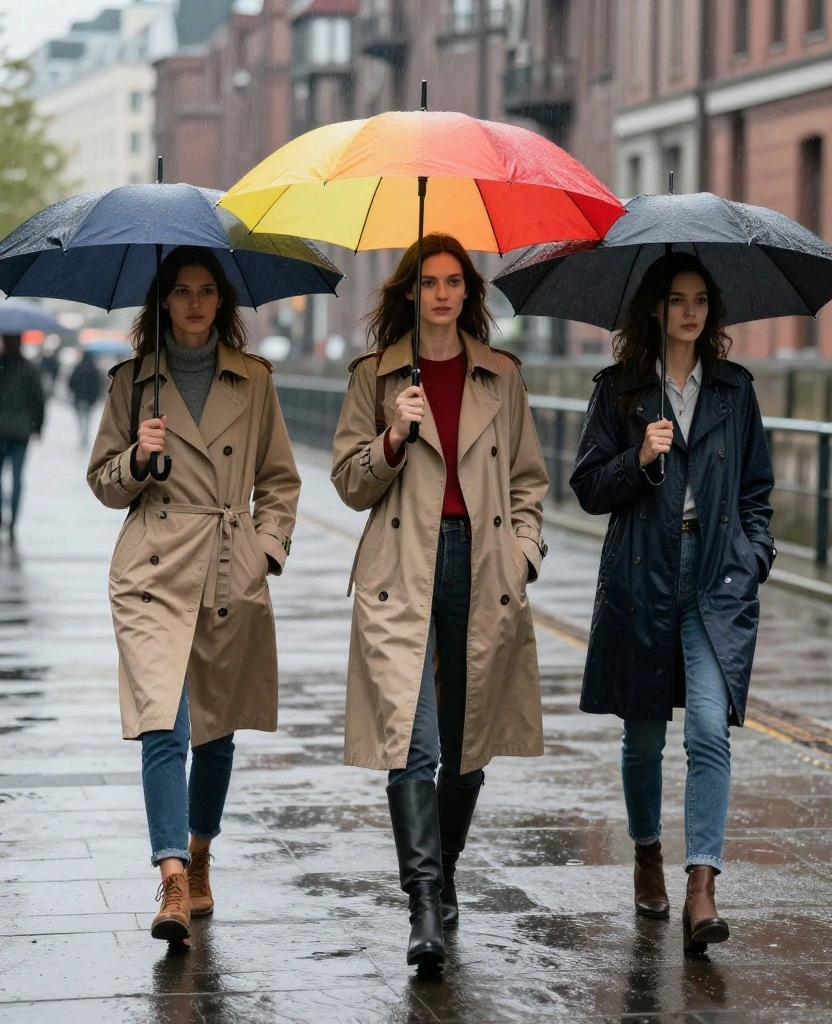 13 Must-Have Outfits for Exploring Hamburg in October (You’ll Love #7!) 29 what to wear in Hamburg in October 13 Must-Have Outfits for Exploring Hamburg in October (You’ll Love #7!) - 5. Rain-Ready Ensemble 1