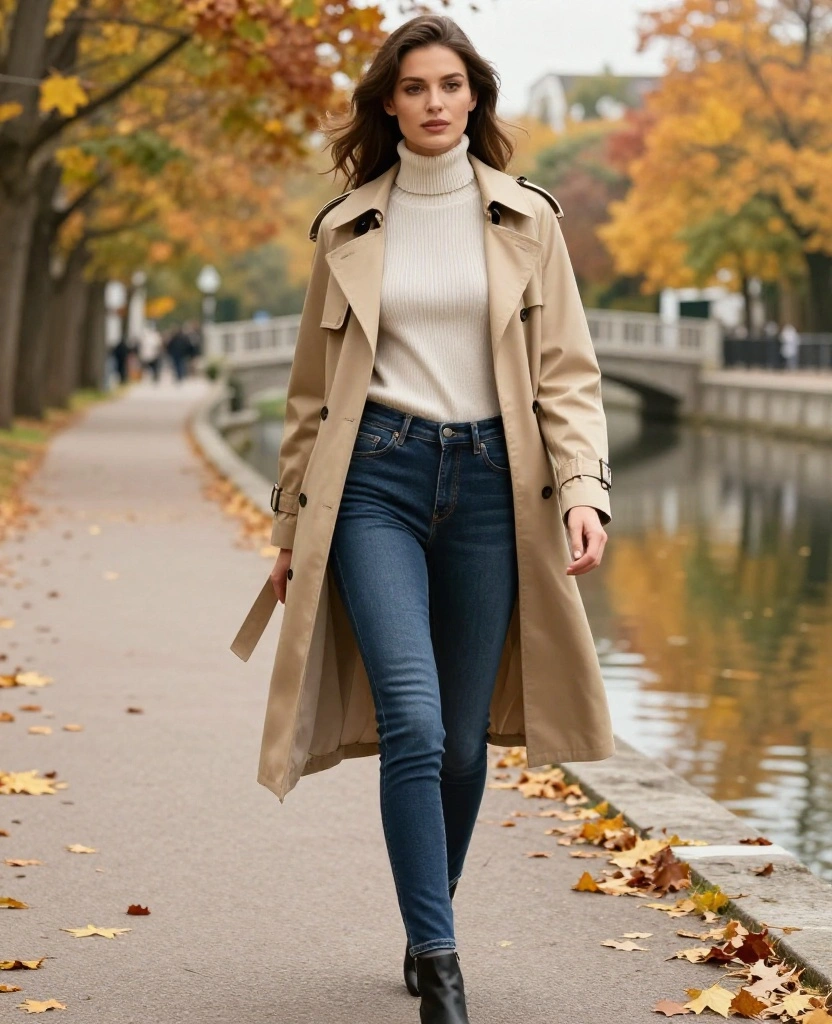 13 Must-Have Travel Outfits for October in Ottawa That Are Too Cute to Miss! 29 What to Wear in Ottawa in October 13 Must-Have Travel Outfits for October in Ottawa That Are Too Cute to Miss! - 5. Classic Denim & Trench 1