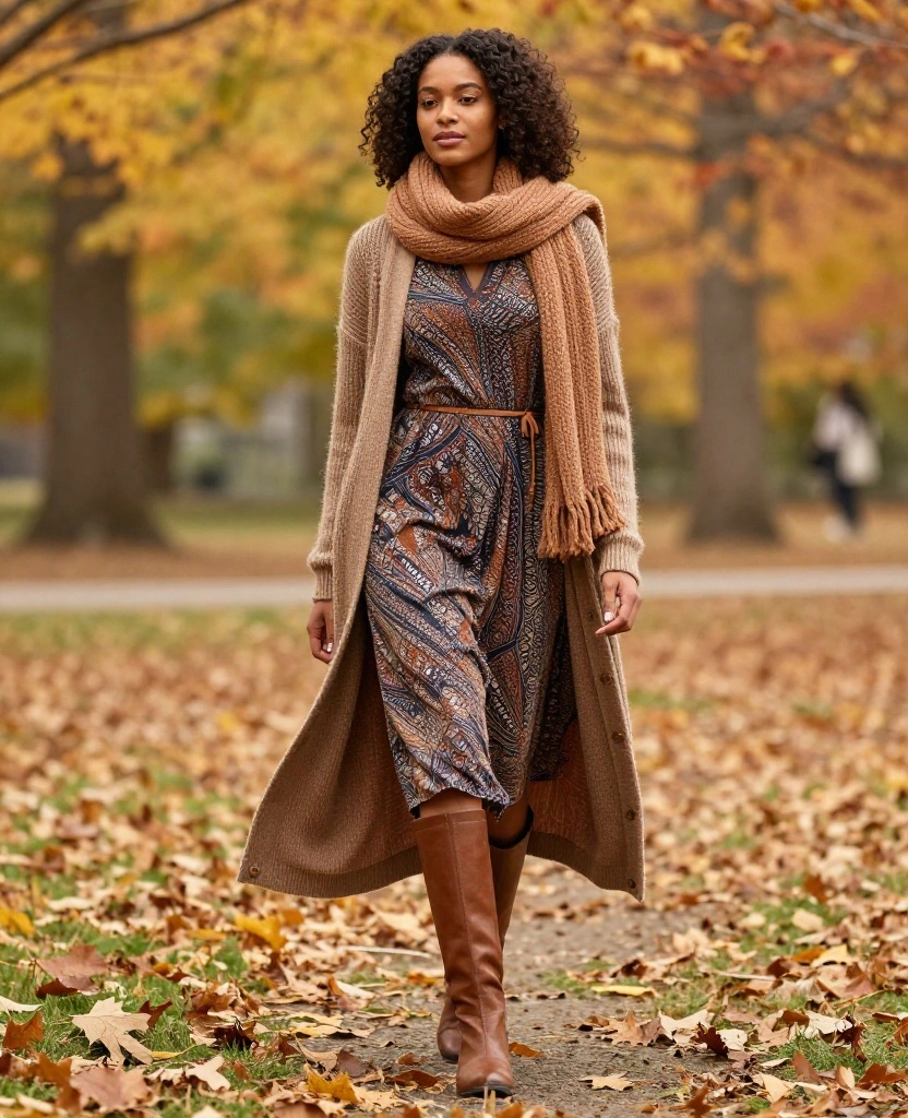 13 Must-Have Travel Outfits for October in Ottawa That Are Too Cute to Miss! 36 What to Wear in Ottawa in October 13 Must-Have Travel Outfits for October in Ottawa That Are Too Cute to Miss! - 6. Cozy Layered Dresses 1