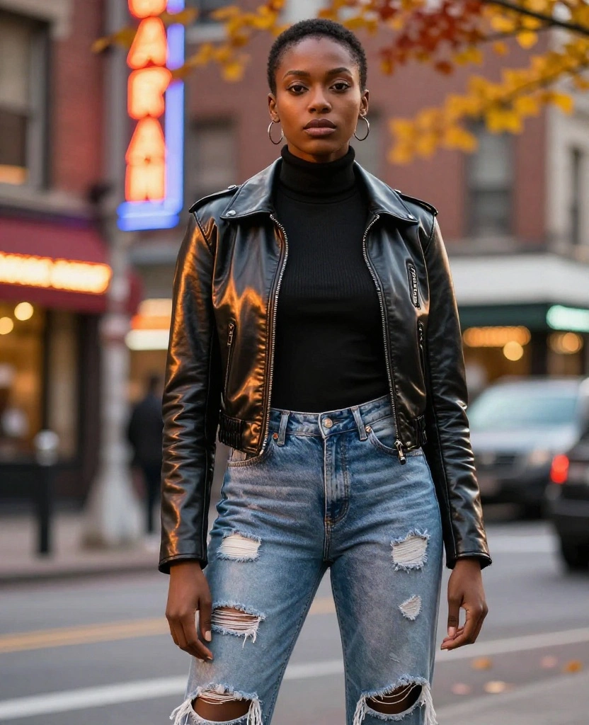 13 Must-Have Travel Outfits for October in Ottawa That Are Too Cute to Miss! 57 What to Wear in Ottawa in October 13 Must-Have Travel Outfits for October in Ottawa That Are Too Cute to Miss! - 9. Edgy Leather Looks 1