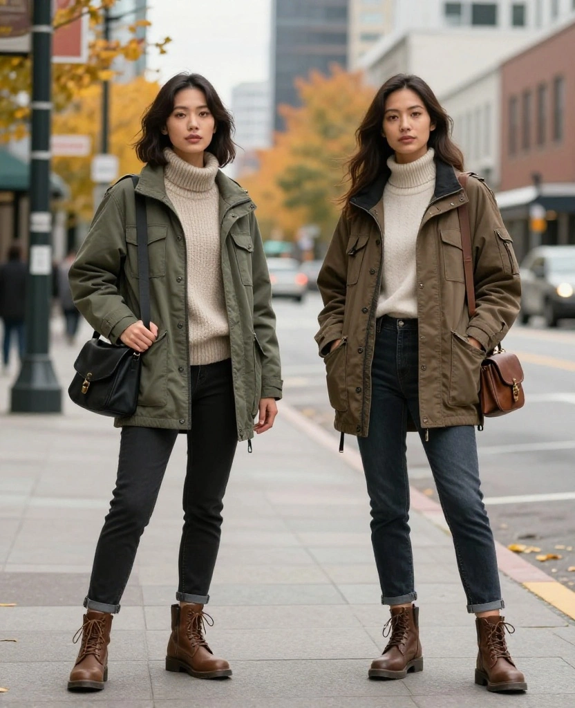 13 Travel Outfits for Anchorage in October That Will Keep You Comfy While Exploring! 45 What to Wear in Anchorage in October 13 Travel Outfits for Anchorage in October That Will Keep You Comfy While Exploring! - 7. Urban Explorer: Utility Jackets 1