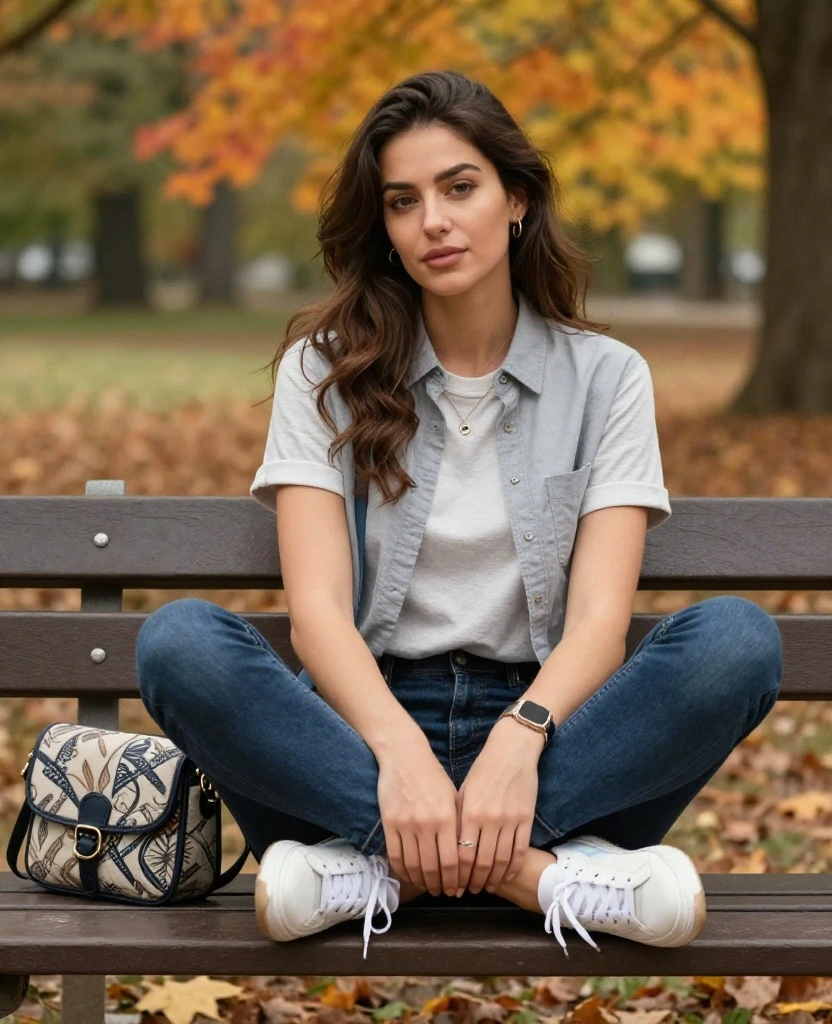 14 Chic Wrocław Outfits for October That Will Elevate Your Travel Style! 15 what to wear in Wrocław in October 14 Chic Wrocław Outfits for October That Will Elevate Your Travel Style! - 3. Casual Chic with Layered T-Shirts 1