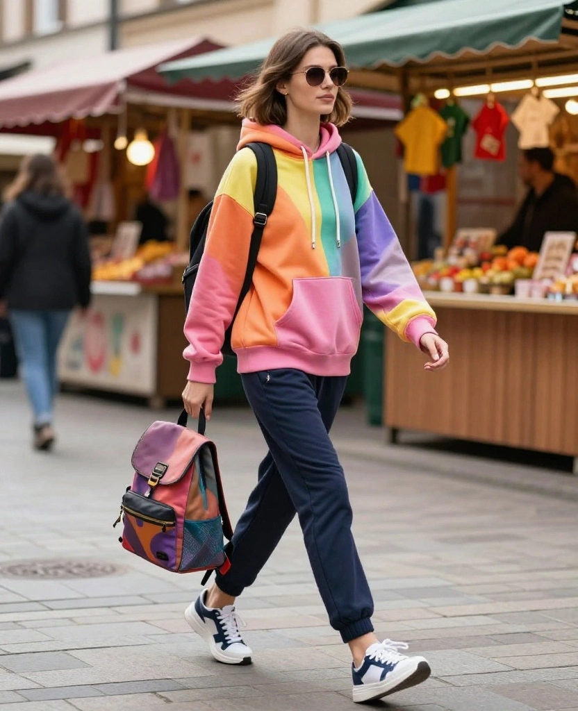 14 Chic Wrocław Outfits for October That Will Elevate Your Travel Style! 57 what to wear in Wrocław in October 14 Chic Wrocław Outfits for October That Will Elevate Your Travel Style! - 9. Sporty Chic with a Hoodie 1