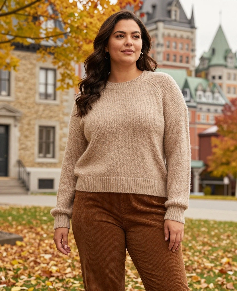 14 Trendy Outfits to Rock in Québec City This October (You’ll Love #6!) 76 What to Wear in Québec City in October 14 Trendy Outfits to Rock in Québec City This October (You’ll Love #6!) - 12. Earthy Tones and Textures 1