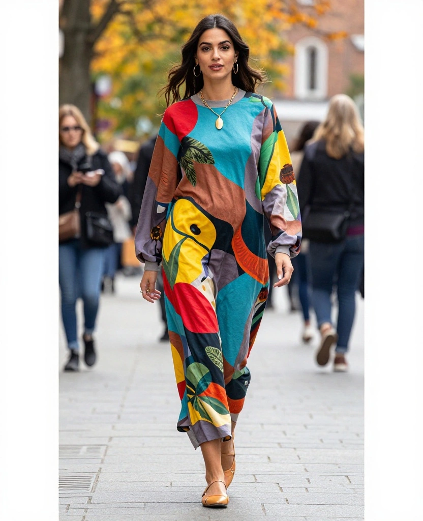 15 Chic Layering Ideas for Your Kraków Trip This October (Don't Miss #9!) 36 what to wear in Kraków in October 15 Chic Layering Ideas for Your Kraków Trip This October (Don't Miss #9!) - 6. Fun Prints with Solid Layers 1