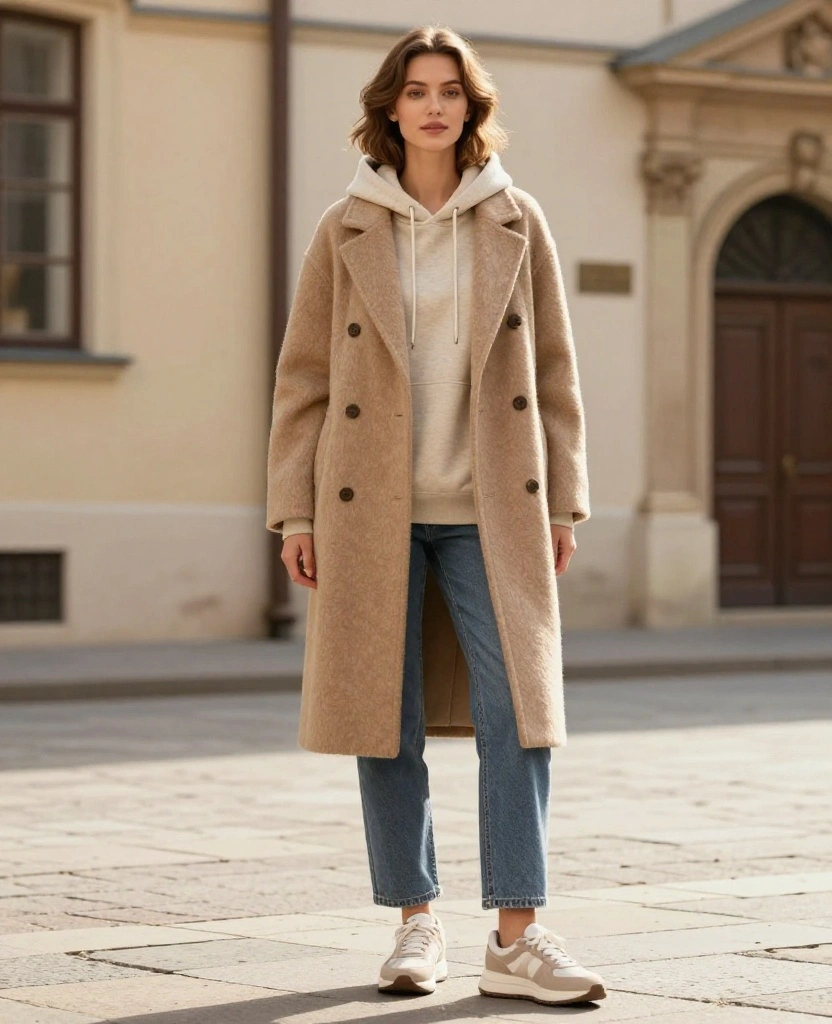 15 Chic Layering Ideas for Your Kraków Trip This October (Don't Miss #9!) 43 what to wear in Kraków in October 15 Chic Layering Ideas for Your Kraków Trip This October (Don't Miss #9!) - 7. Layered Outerwear with Hoodies 1