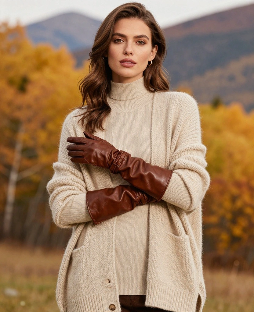 15 Cozy Layering Ideas for a Perfect Jasper October Adventure (Don't Miss #4!) 80 What to Wear in Jasper in October 15 Cozy Layering Ideas for a Perfect Jasper October Adventure (Don't Miss #4!) - 12. Fashionable Gloves with Elegant Layers 1
