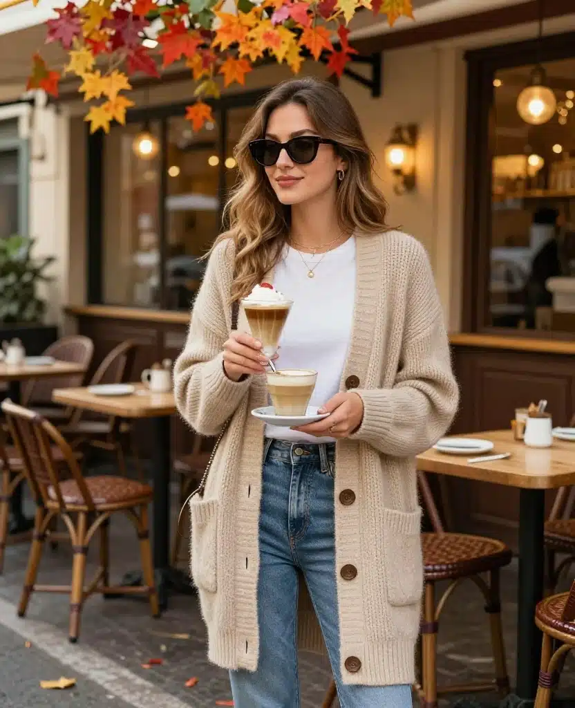 15 Essential Outfit Ideas for Enjoying Naples in November (Don’t Miss #9!) 69 What to Wear in Naples in November 15 Essential Outfit Ideas for Enjoying Naples in November (Don’t Miss #9!) - 11. Fun Layering with Cardigans 1