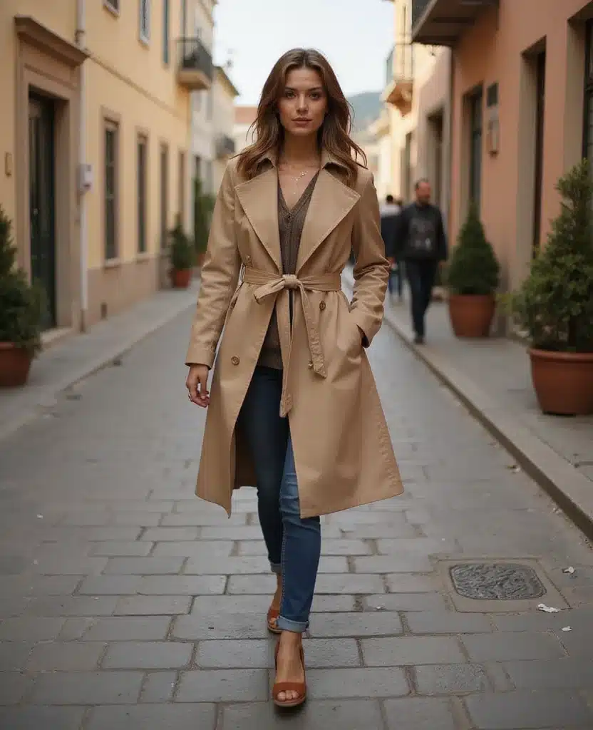 15 Essential Outfit Ideas for Enjoying Naples in November (Don’t Miss #9!) 43 What to Wear in Naples in November 15 Essential Outfit Ideas for Enjoying Naples in November (Don’t Miss #9!) - 7. Timeless Trench Coats 1