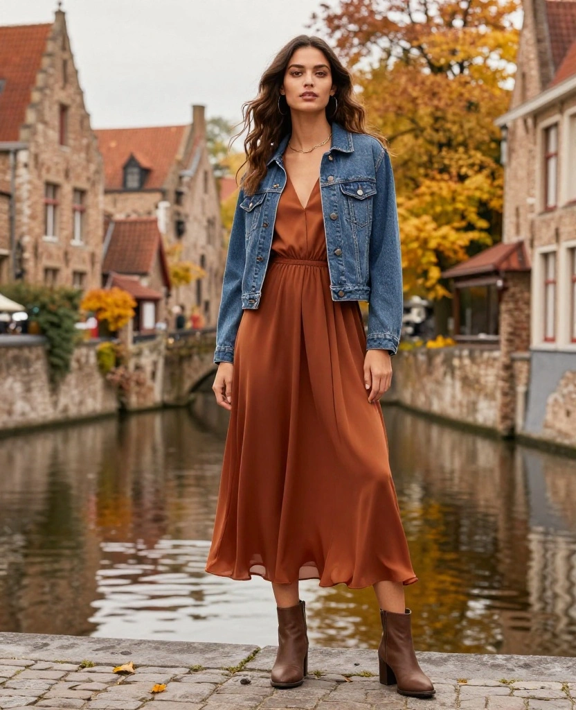 15 Fabulous Fall Outfits for Bruges You Need to Try This October! 8 what to wear in Bruges in October 15 Fabulous Fall Outfits for Bruges You Need to Try This October! - 2. Flowy Maxi Dress and Boots 1
