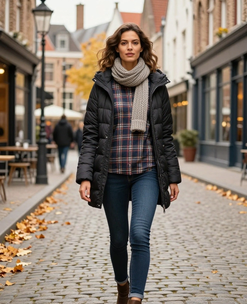 15 Fabulous Fall Outfits for Bruges You Need to Try This October! 15 what to wear in Bruges in October 15 Fabulous Fall Outfits for Bruges You Need to Try This October! - 3. Chic Layered Casual Look 1