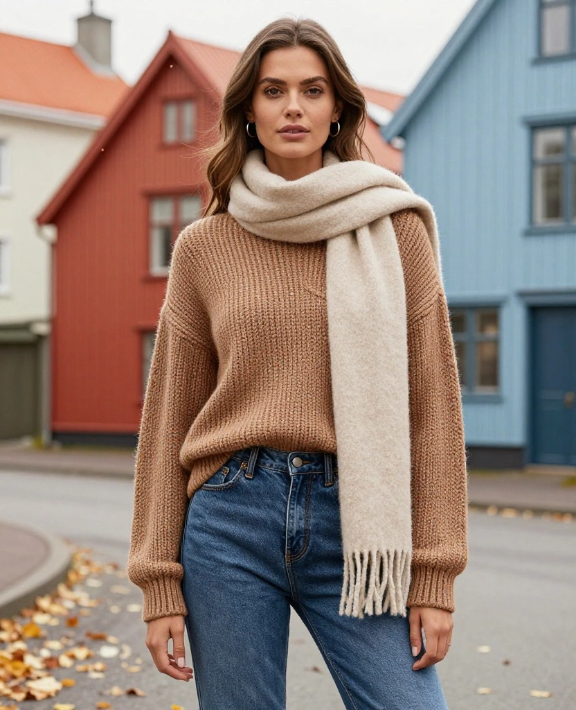 15 Fall Fashion Essentials for Reykjavík in October (Get Ready for Cozy Vibes!) 1 what to wear in Reykjavík in October 15 Fall Fashion Essentials for Reykjavík in October (Get Ready for Cozy Vibes!) - 1. Chunky Knit Sweaters 1