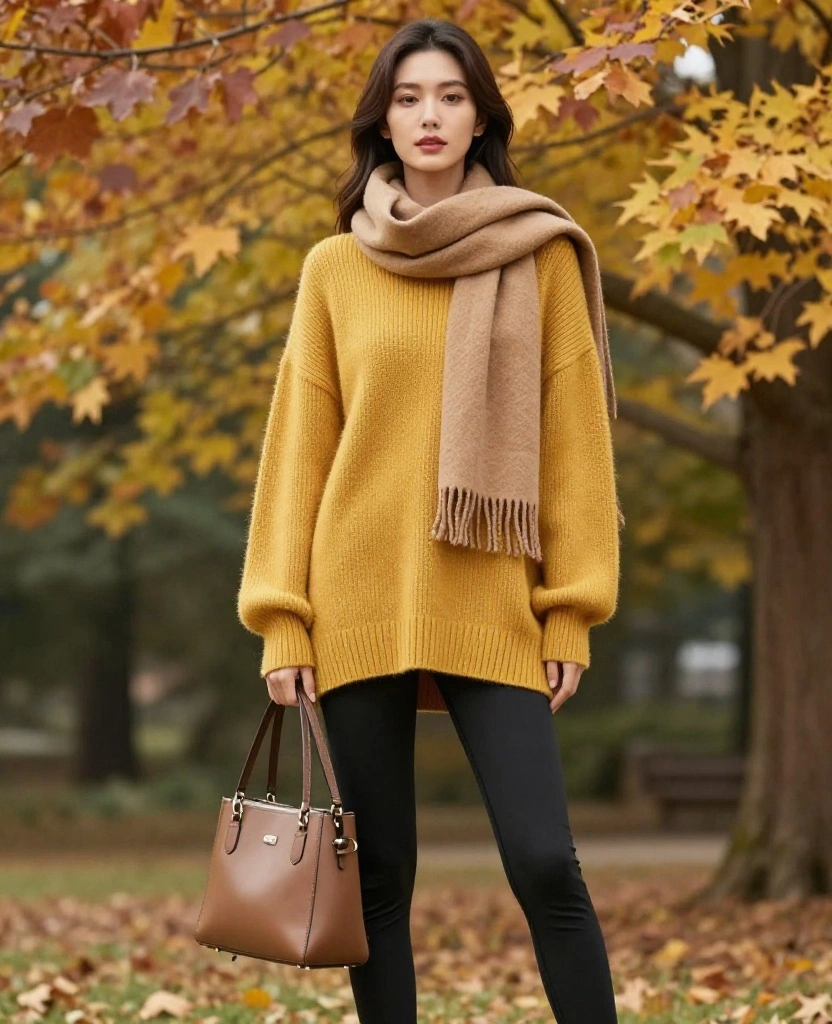 15 Must-Have Autumn Looks for Frankfurt That Are Perfect for Layering! 1 what to wear in Frankfurt in October 15 Must-Have Autumn Looks for Frankfurt That Are Perfect for Layering! - 1. Cozy Chic: Oversized Sweaters and Leggings 1