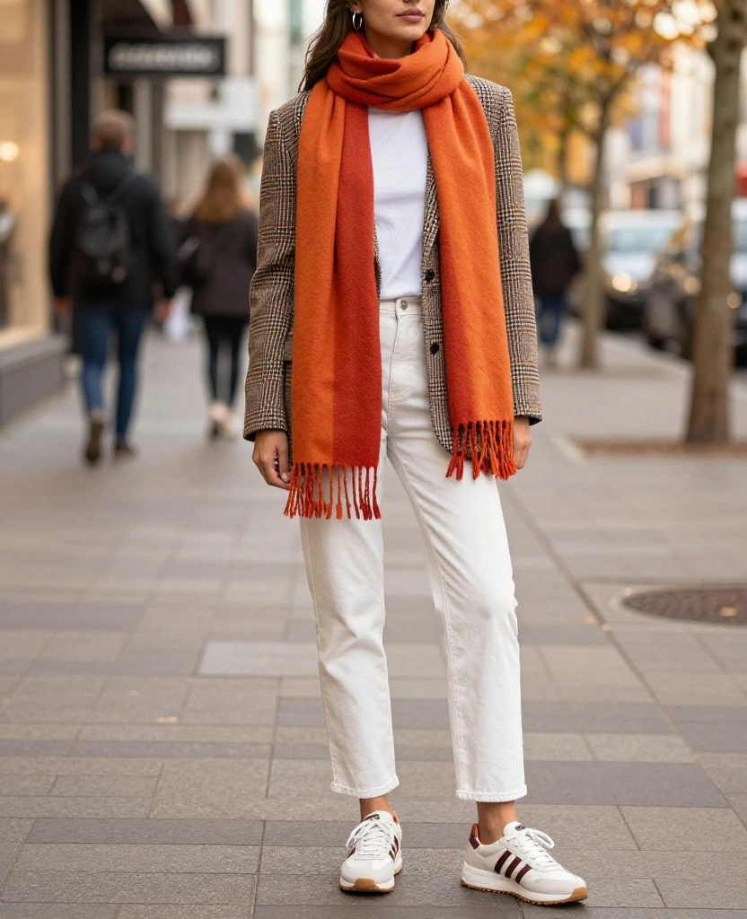 15 Must-Have Autumn Looks for Frankfurt That Are Perfect for Layering! 22 what to wear in Frankfurt in October 15 Must-Have Autumn Looks for Frankfurt That Are Perfect for Layering! - 4. Street Style: Plaid Blazers and Jeans 1