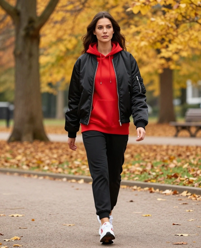 15 Must-Have Autumn Looks for Frankfurt That Are Perfect for Layering! 36 what to wear in Frankfurt in October 15 Must-Have Autumn Looks for Frankfurt That Are Perfect for Layering! - 6. Sporty Styles: Hoodies with Jackets 1