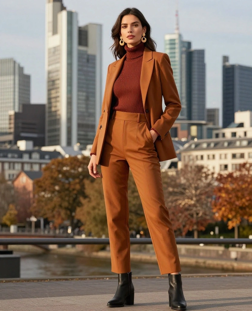 15 Must-Have Autumn Looks for Frankfurt That Are Perfect for Layering! 43 what to wear in Frankfurt in October 15 Must-Have Autumn Looks for Frankfurt That Are Perfect for Layering! - 7. Effortless Jumpsuits with Layered Tops 1