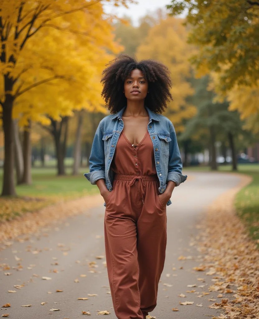 15 Must-Have Outfits for Your Cologne October Adventure (You Won't Want to Miss #7!) 78 what to wear in Cologne in October 15 Must-Have Outfits for Your Cologne October Adventure (You Won't Want to Miss #7!) - 12. Casual Jumpsuit with Denim Jacket 1