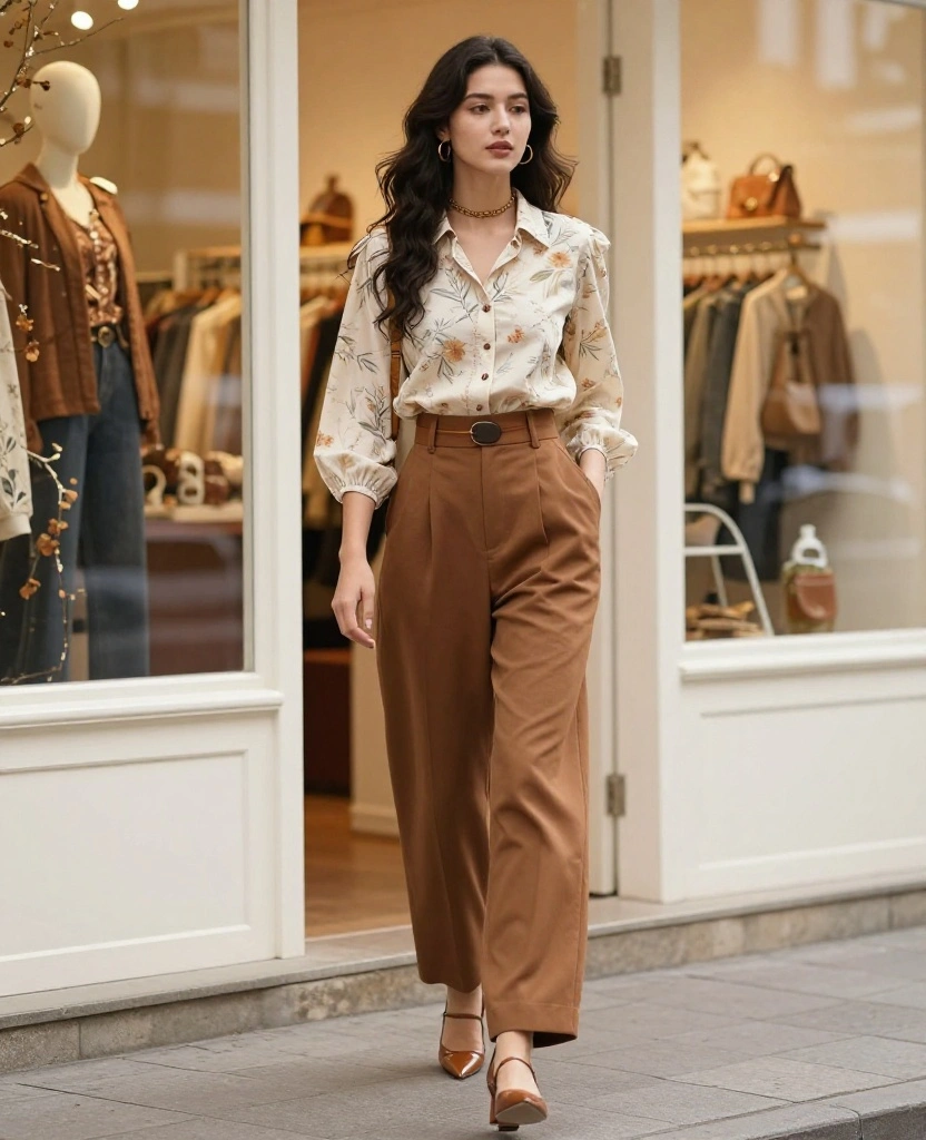 15 Must-Have Outfits for Your Cologne October Adventure (You Won't Want to Miss #7!) 36 what to wear in Cologne in October 15 Must-Have Outfits for Your Cologne October Adventure (You Won't Want to Miss #7!) - 6. Retro Vibe with High-Waisted Pants 1