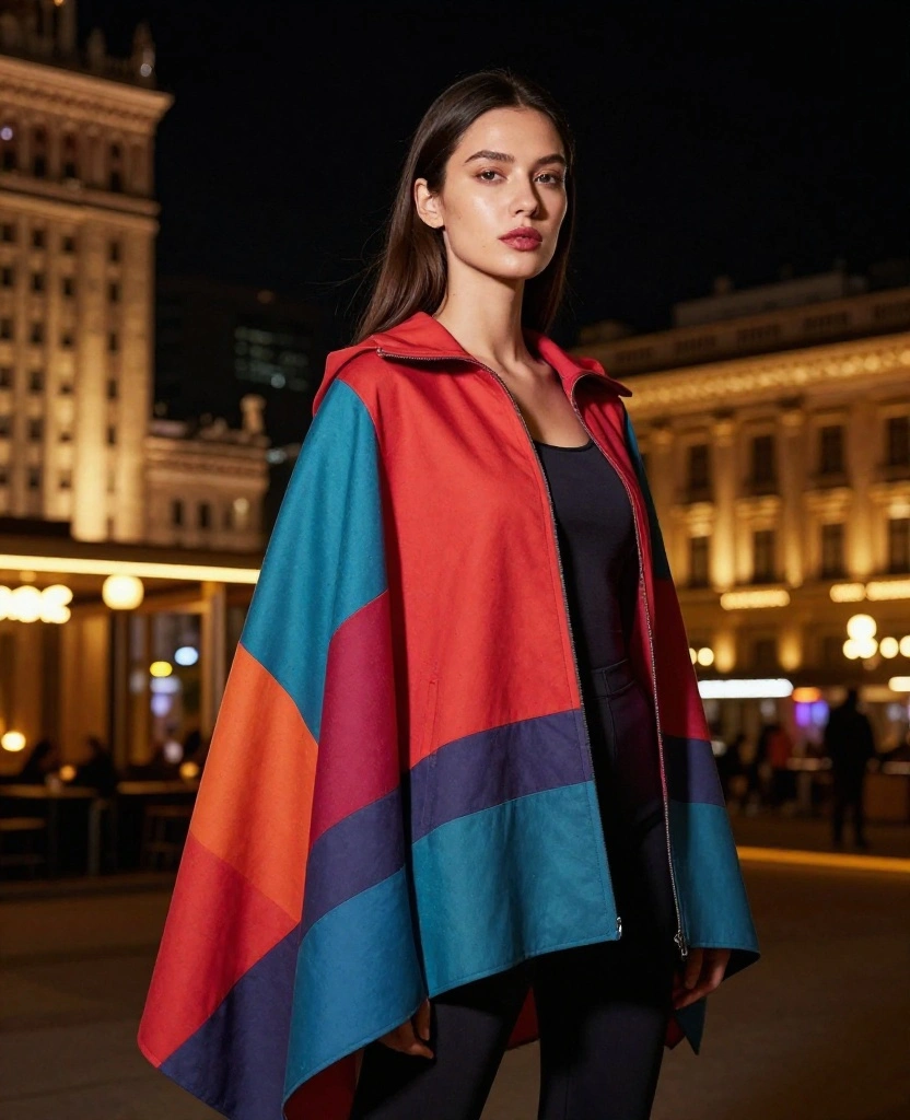 15 Travel Outfit Ideas for Warsaw in October That'll Keep You Cozy and Chic! 73 what to wear in Warsaw in October 15 Travel Outfit Ideas for Warsaw in October That'll Keep You Cozy and Chic! - 11. Playful Capes Over Tailored Looks 1