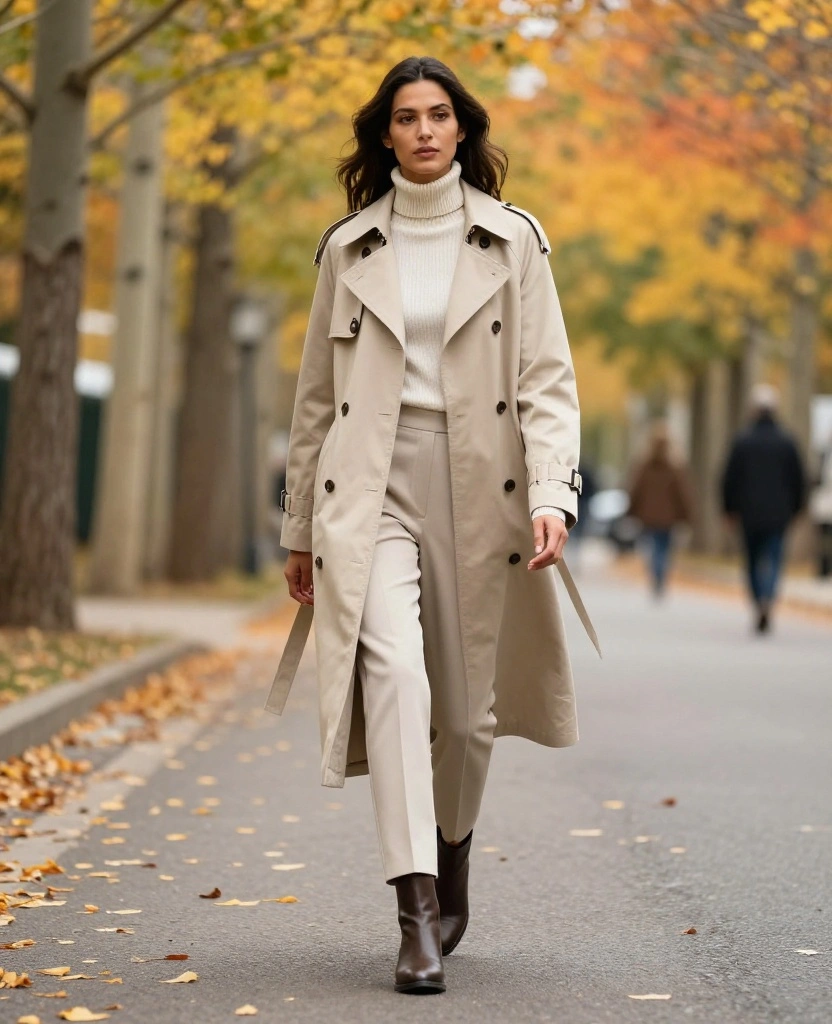 15 Trending Outfits for Your Aspen Adventure in October (You Won't Believe #7!) 73 What to Wear in Aspen in October 15 Trending Outfits for Your Aspen Adventure in October (You Won't Believe #7!) - 11. Lightweight Trench Coat 1