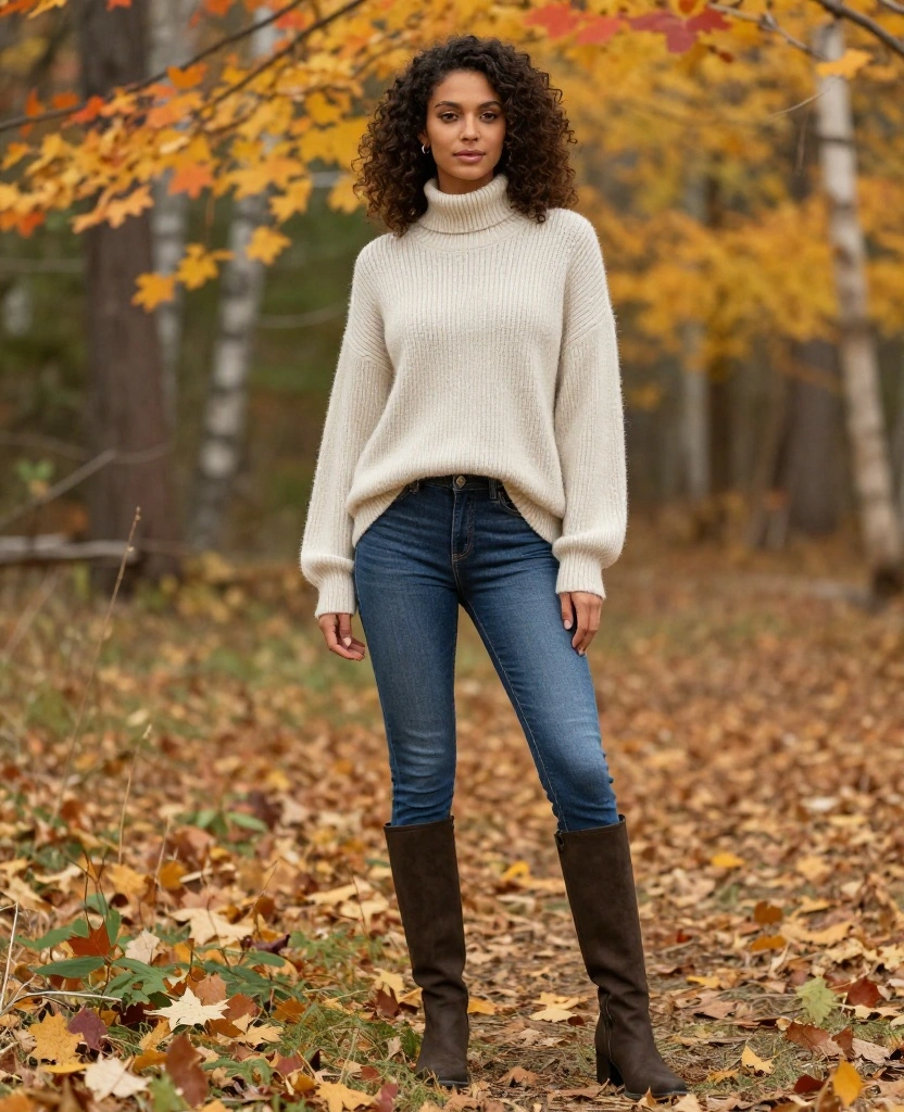 15 Trending Outfits for Your Aspen Adventure in October (You Won't Believe #7!) 96 What to Wear in Aspen in October 15 Trending Outfits for Your Aspen Adventure in October (You Won't Believe #7!) - 14. Statement Boots with Cozy Layers 1