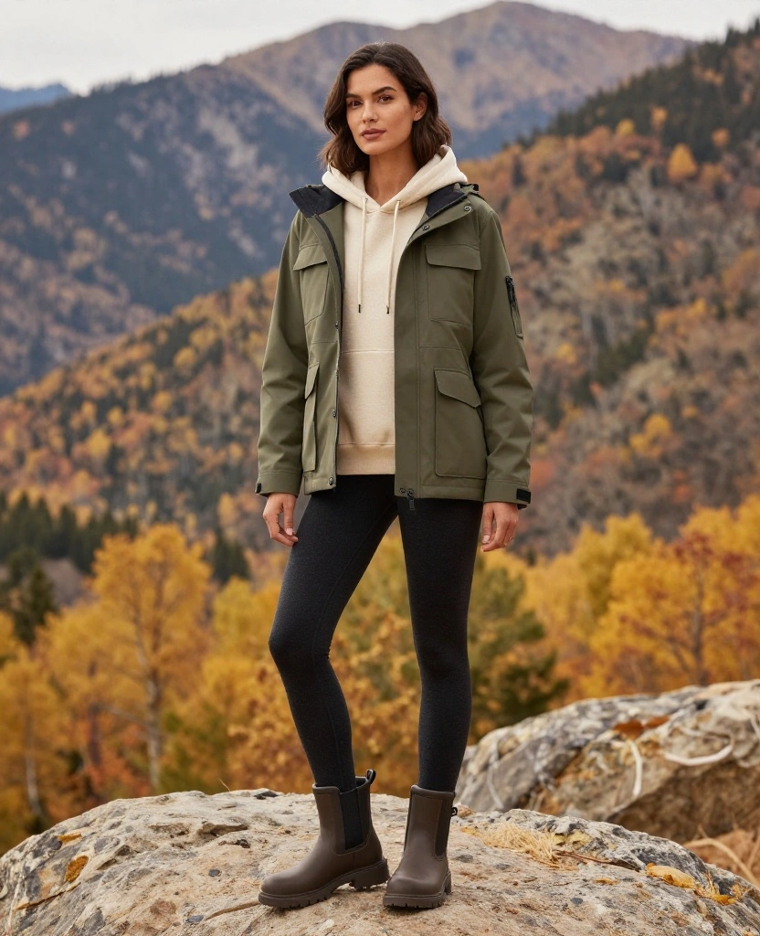 15 Trending Outfits for Your Aspen Adventure in October (You Won't Believe #7!) 43 What to Wear in Aspen in October 15 Trending Outfits for Your Aspen Adventure in October (You Won't Believe #7!) - 7. Utility Jacket with Warm Layers 1