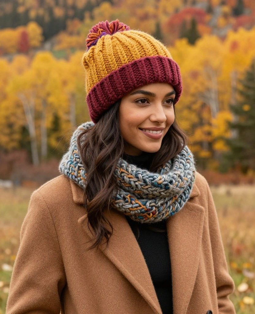 15 Trending Outfits for Your Aspen Adventure in October (You Won't Believe #7!) 59 What to Wear in Aspen in October 15 Trending Outfits for Your Aspen Adventure in October (You Won't Believe #7!) - 9. Fashionable Beanie and Scarf Combo 1