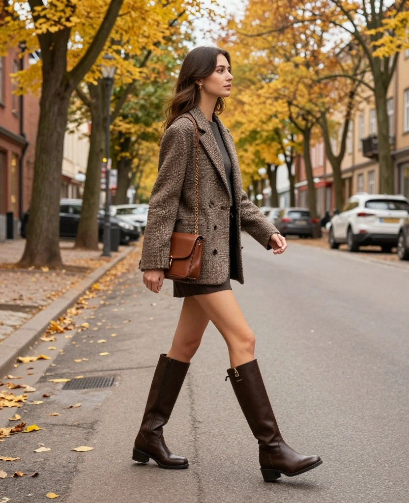 Brave the Gothenburg Weather: 15 Stylish October Looks You Need! 22 what to wear in Gothenburg in October Brave the Gothenburg Weather: 15 Stylish October Looks You Need! - 4. Statement Boots 1