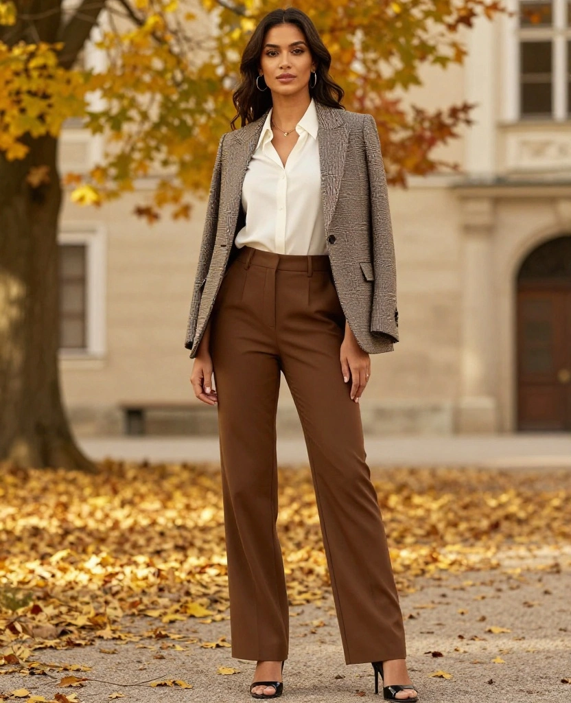 Discover 12 Trendy Fall Outfits for Your Salzburg Adventure This October! 64 what to wear in Salzburg in October Discover 12 Trendy Fall Outfits for Your Salzburg Adventure This October! - 10. Tailored Trousers: Sophisticated Style 1