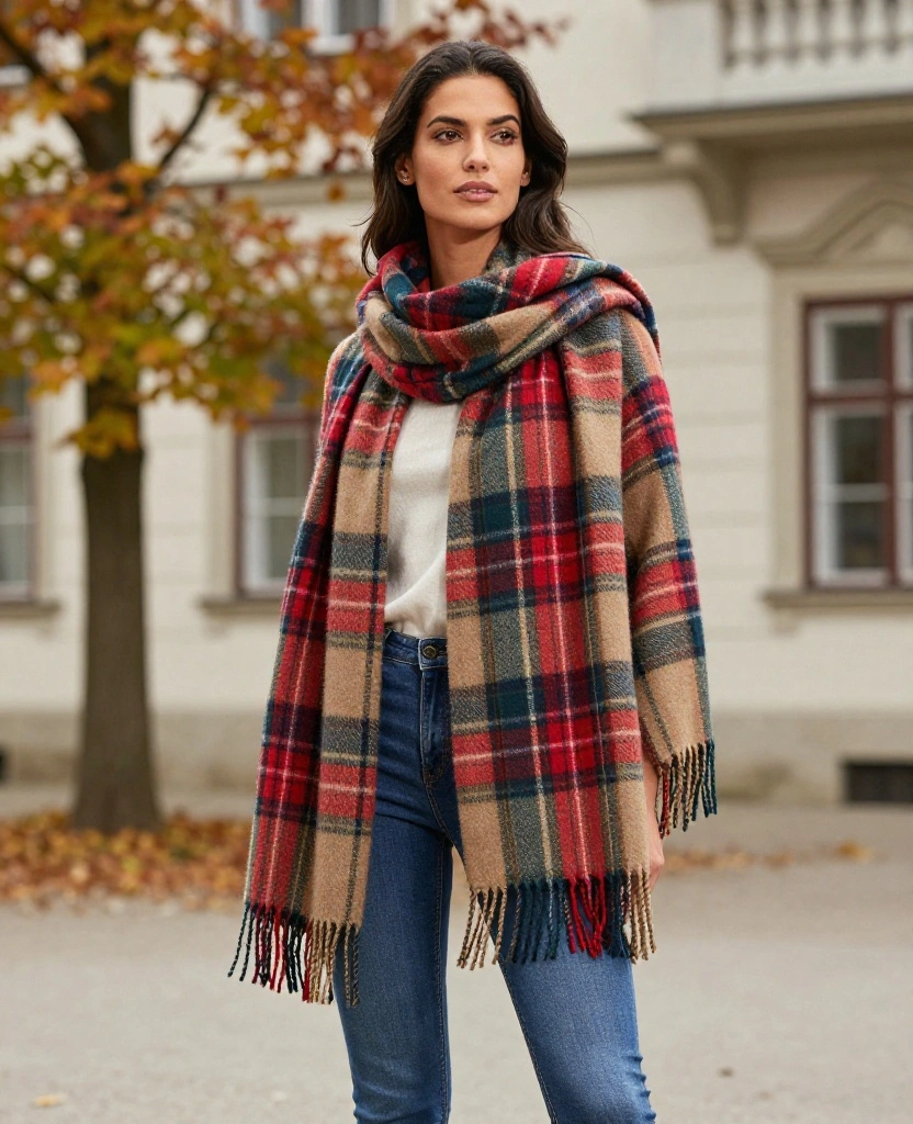 Discover 12 Trendy Fall Outfits for Your Salzburg Adventure This October! 27 what to wear in Salzburg in October Discover 12 Trendy Fall Outfits for Your Salzburg Adventure This October! - 5. Statement Scarves: Your Fall Must-Have 1
