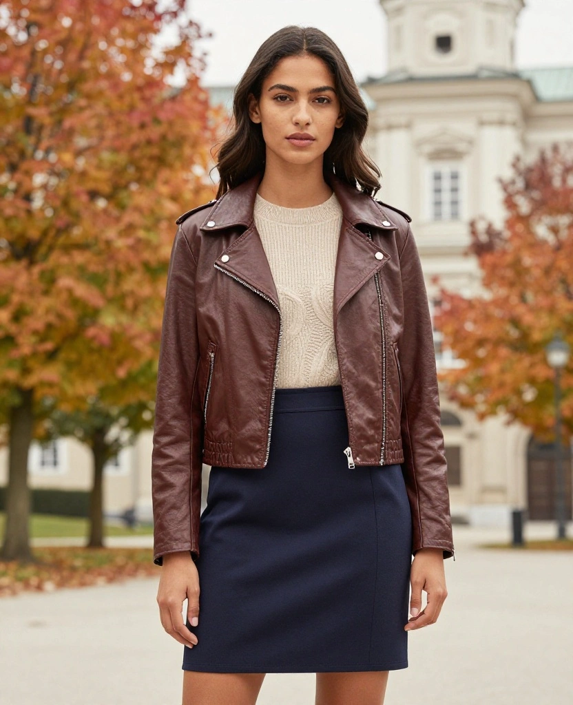 Discover 12 Trendy Fall Outfits for Your Salzburg Adventure This October! 57 what to wear in Salzburg in October Discover 12 Trendy Fall Outfits for Your Salzburg Adventure This October! - 9. Leather Love: Chic and Edgy 1