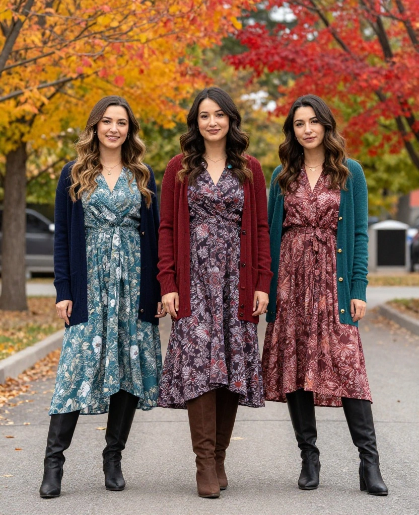 Explore Salt Lake City in Style: 12 Perfect Outfits for October Adventures! 13 what to wear in Salt Lake City in October Explore Salt Lake City in Style: 12 Perfect Outfits for October Adventures! - 3. Stylish Layered Dresses 1