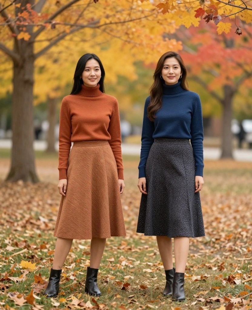 Explore Salt Lake City in Style: 12 Perfect Outfits for October Adventures! 27 what to wear in Salt Lake City in October Explore Salt Lake City in Style: 12 Perfect Outfits for October Adventures! - 5. Classic Turtlenecks with Skirts 1