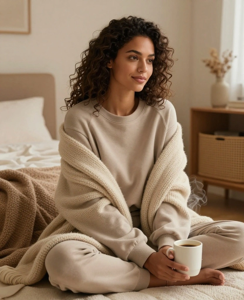 Fall in Love with Brussels: 12 Stylish Outfits for October 82 what to wear in Brussels in October Fall in Love with Brussels: 12 Stylish Outfits for October - 12. Cozy Loungewear for Indoor Comfort 1