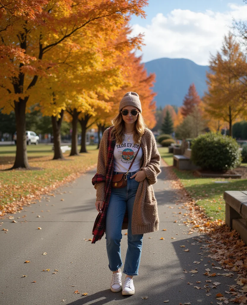 Master the Art of Layering: 13 Vancouver Outfits for October You Need to Try! 62 what to wear in Vancouver in October Master the Art of Layering: 13 Vancouver Outfits for October You Need to Try! - 10. Layering with Graphic Tees 1