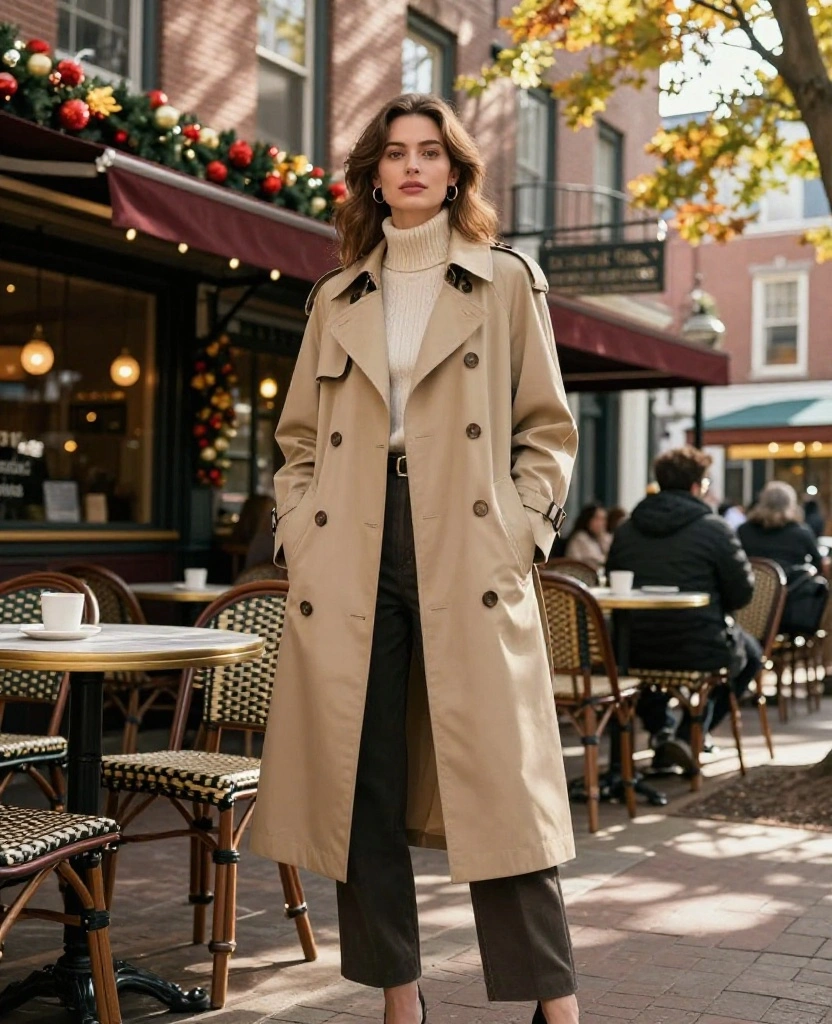 What to Wear in Boston This November? 15 Must-Have Clothing Pieces! 6 what to wear in Boston this November What to Wear in Boston This November? 15 Must-Have Clothing Pieces! - 2. Classic Trench Coat 1