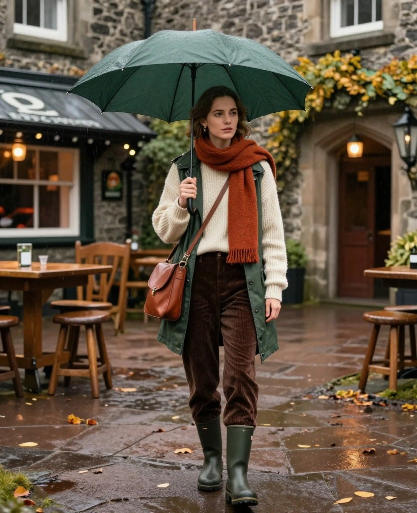 10 Killarney November Outfits That Go From Castle Sightseeing to Cozy Pub Evenings 45 What to Wear in Killarney in November 10 Killarney November Outfits That Go From Castle Sightseeing to Cozy Pub Evenings - 7. The Rust, Forest, and Cream Autumn Color Story 1