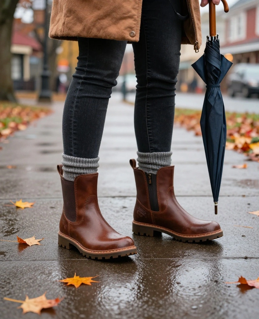 11 Best Shoes and Accessories to Wear in Hershey in November Before Your Feet Pay the Price! 6 What to Wear in Hershey in November 11 Best Shoes and Accessories to Wear in Hershey in November Before Your Feet Pay the Price! - 2. Waterproof Ankle Boots for Wet Leaves and Drizzly November Weather 1