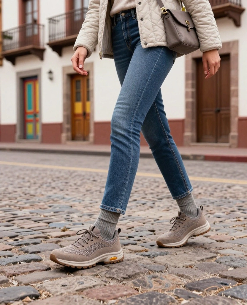 11 Best Shoes to Wear in Santa Fe in December (Cute, Comfortable, and Ready for Cobblestones!) 6 What to Wear in Santa Fe in December 11 Best Shoes to Wear in Santa Fe in December (Cute, Comfortable, and Ready for Cobblestones!) - 2. Cushioned Weather-Resistant Sneakers for Long Walking Days 1