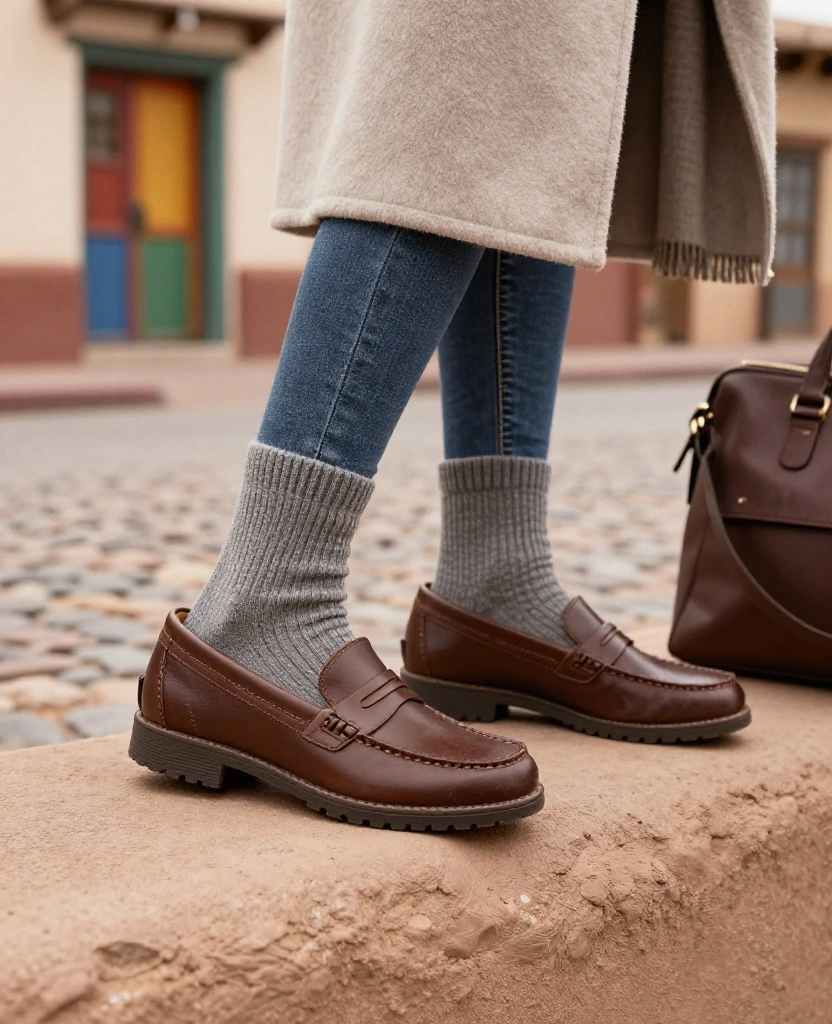 11 Best Shoes to Wear in Santa Fe in December (Cute, Comfortable, and Ready for Cobblestones!) 32 What to Wear in Santa Fe in December 11 Best Shoes to Wear in Santa Fe in December (Cute, Comfortable, and Ready for Cobblestones!) - 6. Supportive Loafers for Polished Days and Easy Packing 1