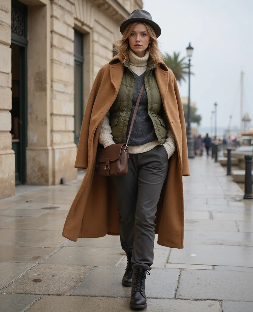 11 Mistral-Proof Outfit Ideas for Marseille in November That Keep the Chill Out 64 What to Wear in Marseille in November 11 Mistral-Proof Outfit Ideas for Marseille in November That Keep the Chill Out - 10. The Hooded Cape with Slim Utility Layers 1