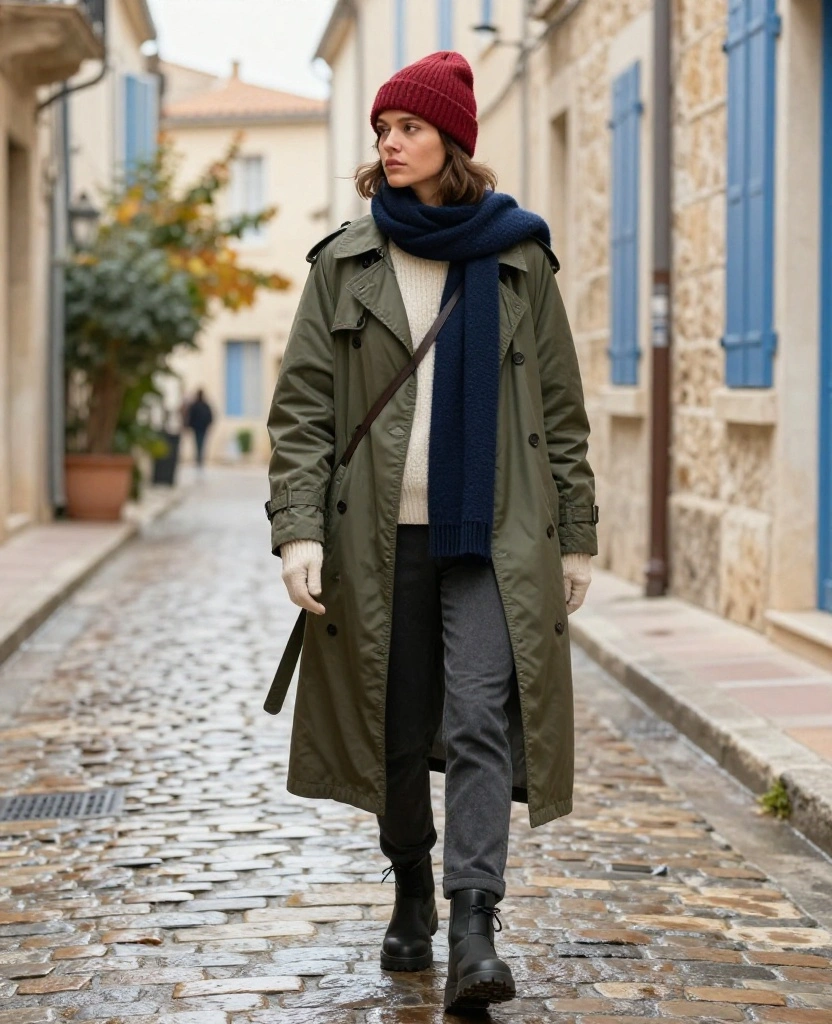 11 Mistral-Proof Outfit Ideas for Marseille in November That Keep the Chill Out 13 What to Wear in Marseille in November 11 Mistral-Proof Outfit Ideas for Marseille in November That Keep the Chill Out - 3. The Quilted Liner and Waterproof Trench 1