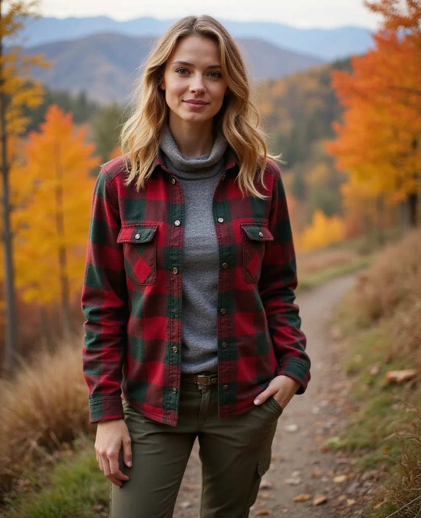 11 Outdoor Outfits for Asheville in November That Are Perfect for Hiking Adventures! 1 What to Wear in Asheville in November 11 Outdoor Outfits for Asheville in November That Are Perfect for Hiking Adventures! - 1. Cozy Flannel Layers 1