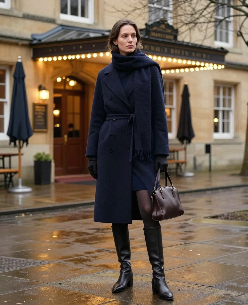 11 Oxford Evening Outfits for November That Keep You Warm Without Sacrificing Your Date-Night Style 47 What to Wear in Oxford in November 11 Oxford Evening Outfits for November That Keep You Warm Without Sacrificing Your Date-Night Style - 11. A Theatre-Ready Coat Dress with Warm Underlayers 1