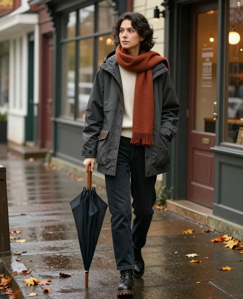 11 Rain-Ready Outfit Ideas for What to Wear in Sonoma in November Without Sacrificing Your Style 60 what to wear in Sonoma in November 11 Rain-Ready Outfit Ideas for What to Wear in Sonoma in November Without Sacrificing Your Style - 10. A Shacket, Thermal Layer, and Waterproof Lug-Sole Boots 1