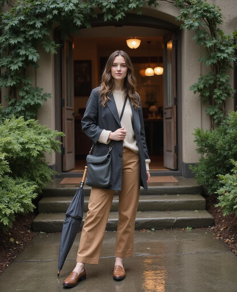 11 Rain-Ready Outfit Ideas for What to Wear in Sonoma in November Without Sacrificing Your Style 13 what to wear in Sonoma in November 11 Rain-Ready Outfit Ideas for What to Wear in Sonoma in November Without Sacrificing Your Style - 3. The Polished Rain Shell over a Blazer and Tailored Trousers 1